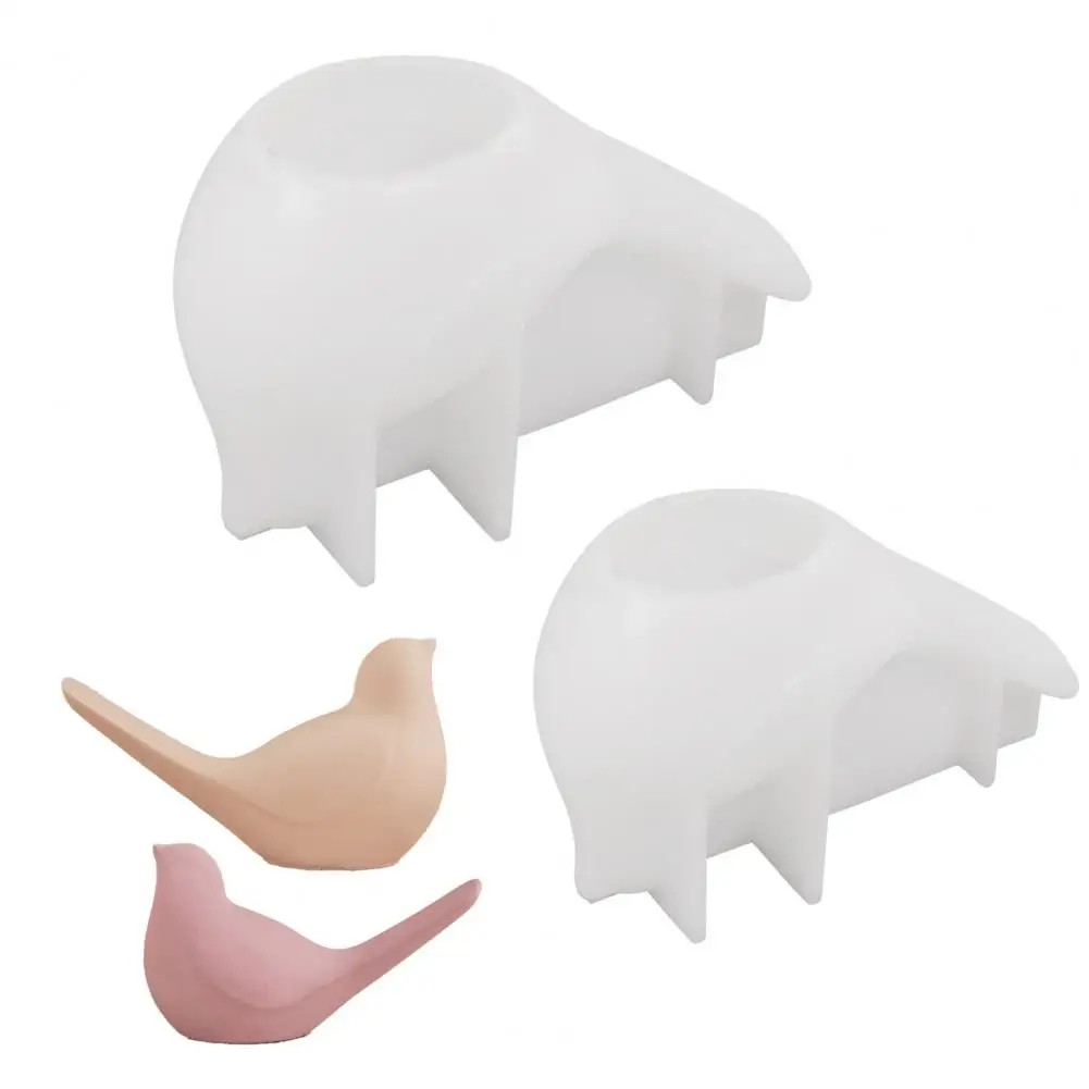 1/2Pcs Bird Figurine Mold Handmade Concrete Gypsum Epoxy Resin Silicone Casting Mold Bird Aromatherapy Candle Soap Making Mould thumbnail 2