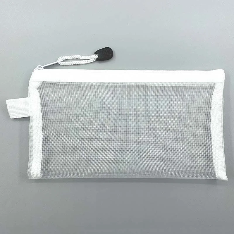 Transparent Mesh Pencil Case Large Capacity Storage Bag Nylon Zip Pencil Bag Office School Supplies office supplies thumbnail 4