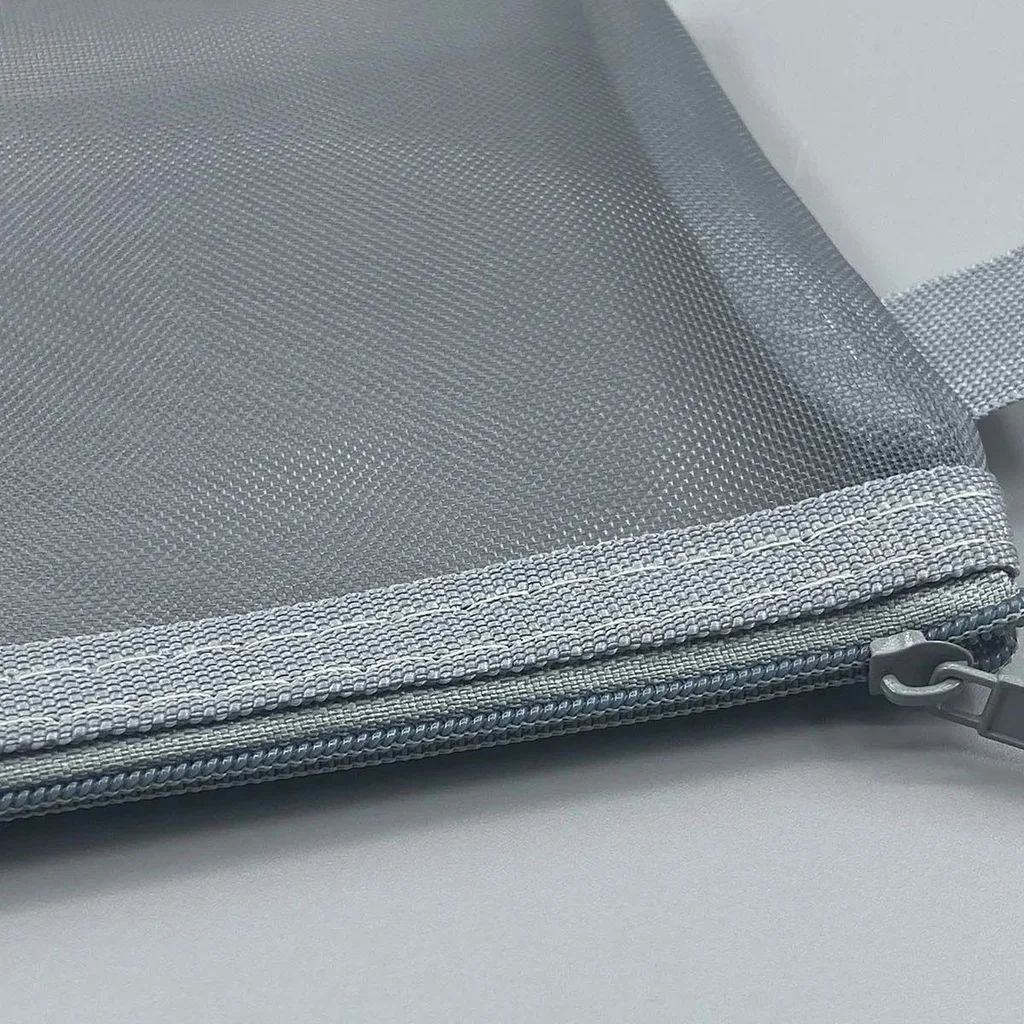 Transparent Mesh Pencil Case Large Capacity Storage Bag Nylon Zip Pencil Bag Office School Supplies office supplies thumbnail 2
