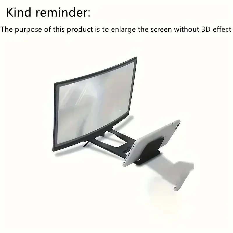 Phone Screen 3D HD Magnifier Movie Video Amplifier Holder Enlarger Screen Smart Phone Magnifying Curved Screen 12 Inch thumbnail 3