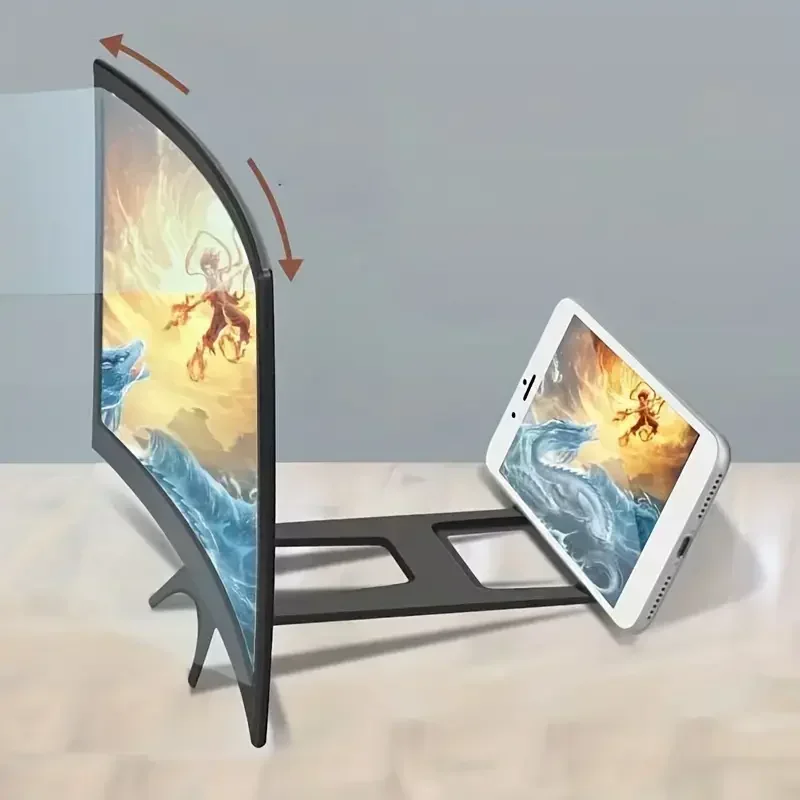 Phone Screen 3D HD Magnifier Movie Video Amplifier Holder Enlarger Screen Smart Phone Magnifying Curved Screen 12 Inch thumbnail 2