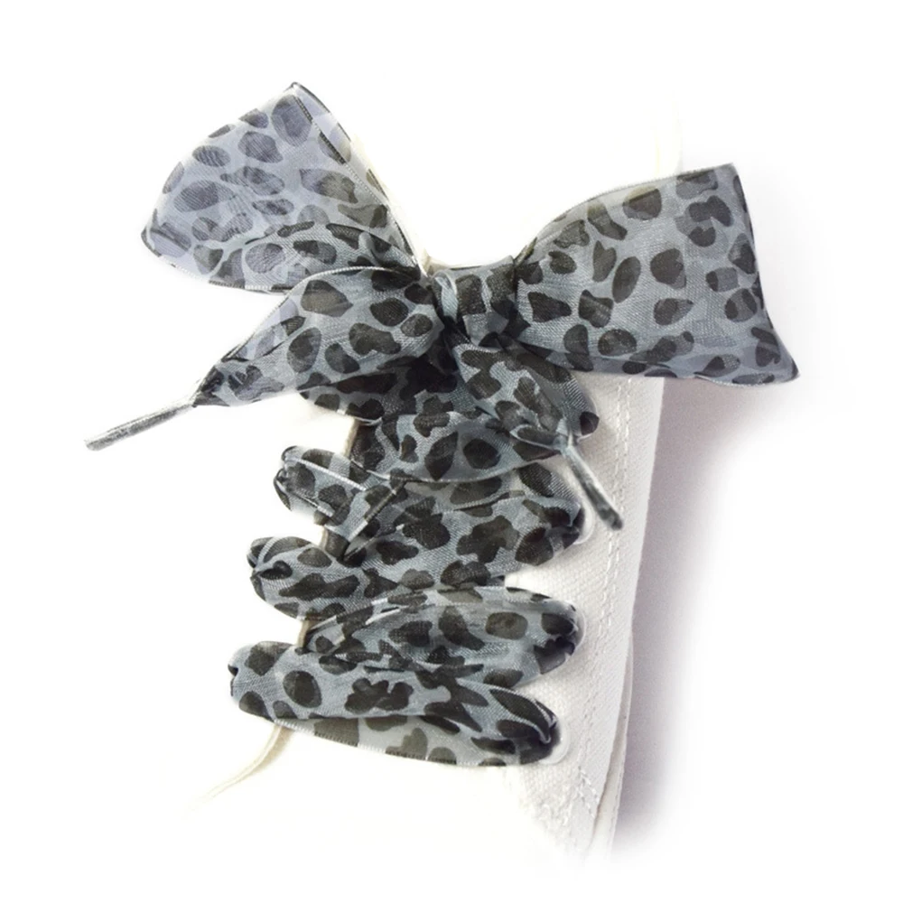 Leopard Lace Shoelaces Charming Shoe's Decoration One Pair Shoe Accessories Fancy Shoelaces Shose thumbnail 3
