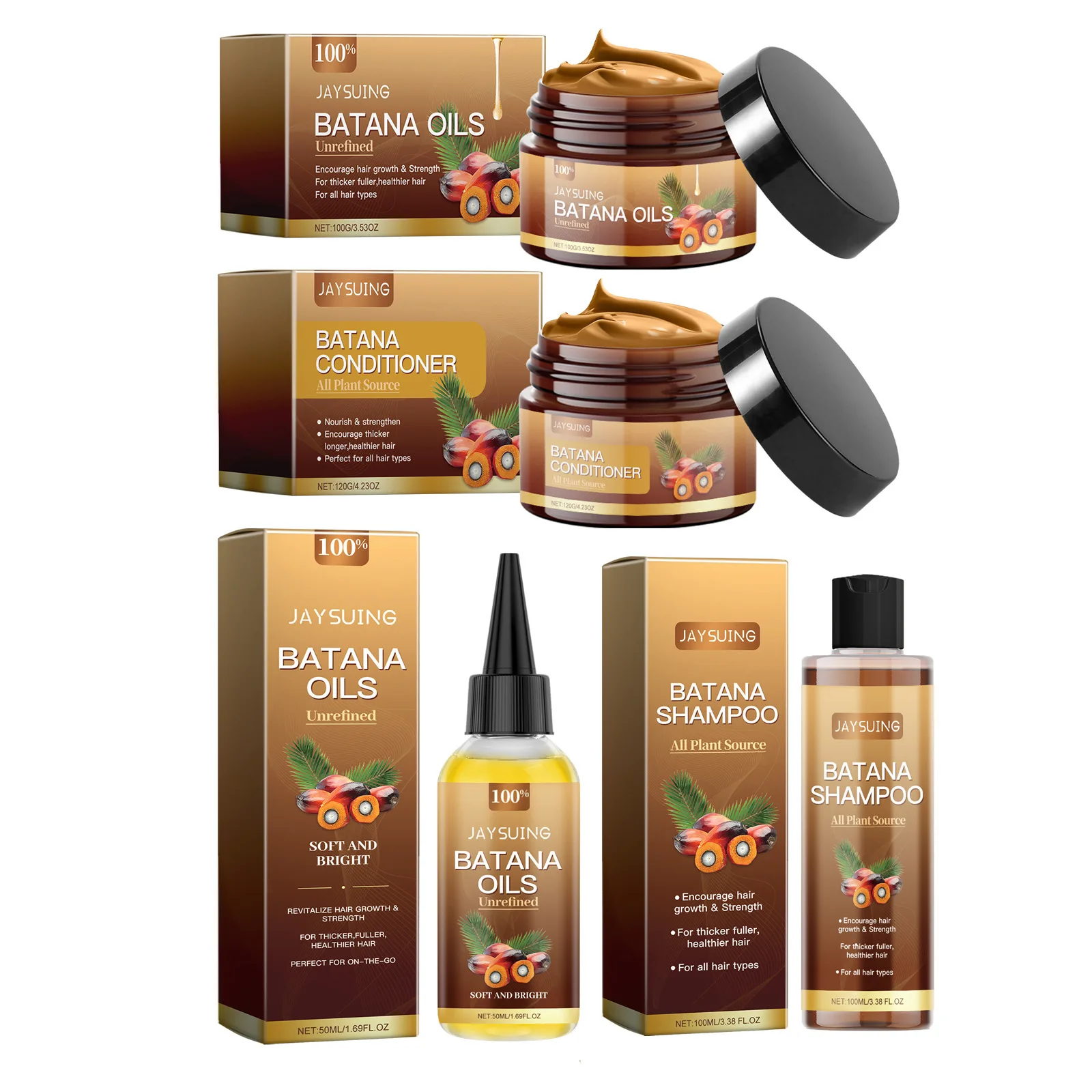 Hair Care Product Batana Oil Shampoo Conditioner Repair Split Ends Frizzy Damage Moisturize Smooth Shiny Keratin Hair Mask Serum thumbnail 2