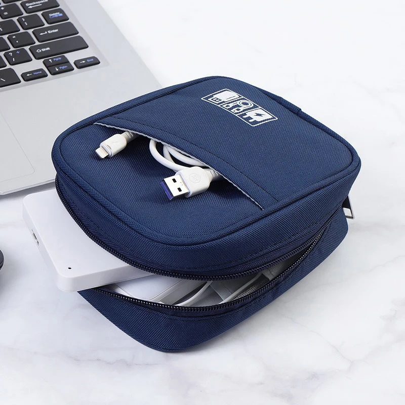 New Travel Data Cable Organizer Bag Waterproof USB Power Bank Earphone Storage Case Portable Digital Accessories Storage Bag ﻿ thumbnail 4