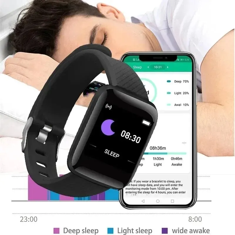 2024 New For Multifunction Smart Watch Kid Men Woman Message Remind Music Control Sport Step Calories 116 Smartwatch Alarm Clock thumbnail 4