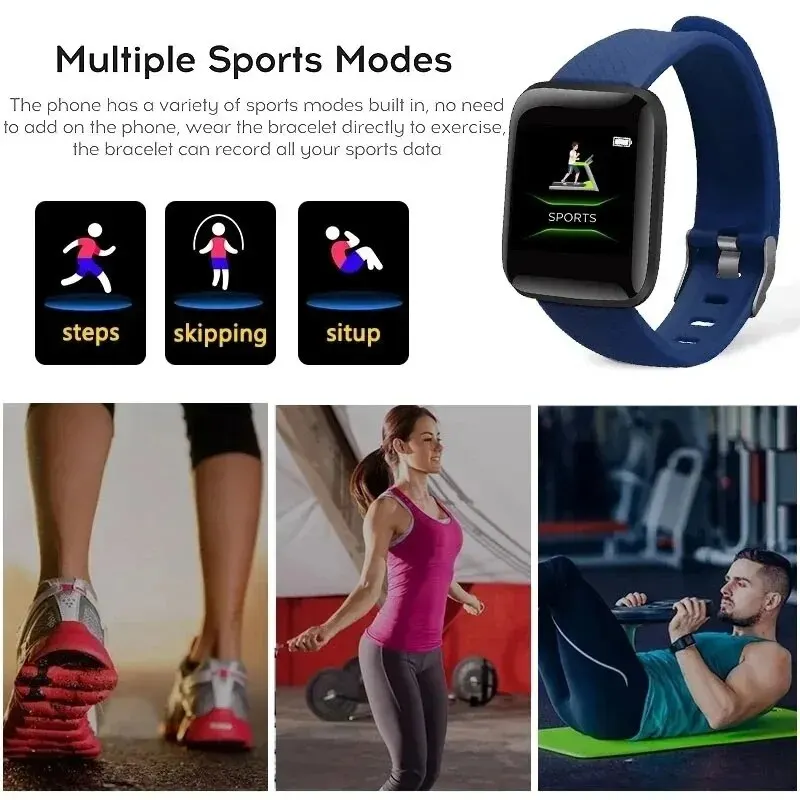 2024 New For Multifunction Smart Watch Kid Men Woman Message Remind Music Control Sport Step Calories 116 Smartwatch Alarm Clock thumbnail 3
