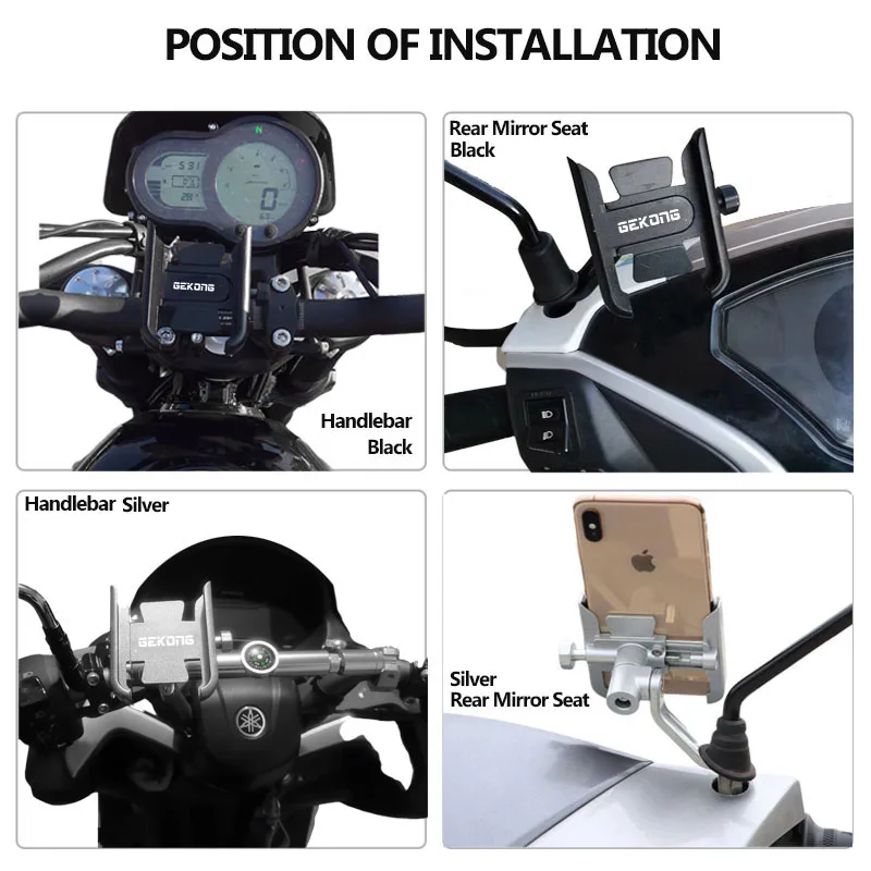 Motorcycle Mobile Phone Holder For SYM CRUISYM 125 180 300 GTS 250i 300i Maxsym 400 600 jet 14 Handlebar Phone GPS Stand Bracket thumbnail 6