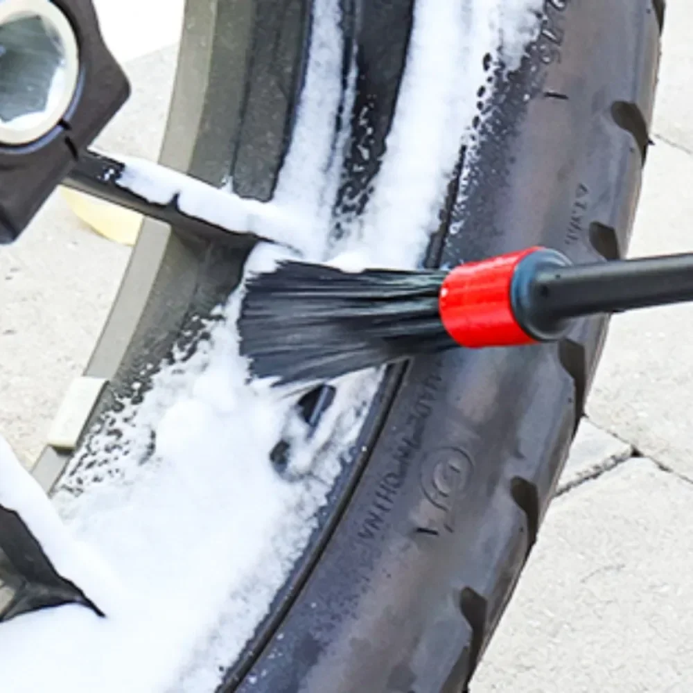 Motorcycle wheel hub gap details Cleaning brush Tire brush cleaning rim gap special brush car wash brush tool thumbnail 6