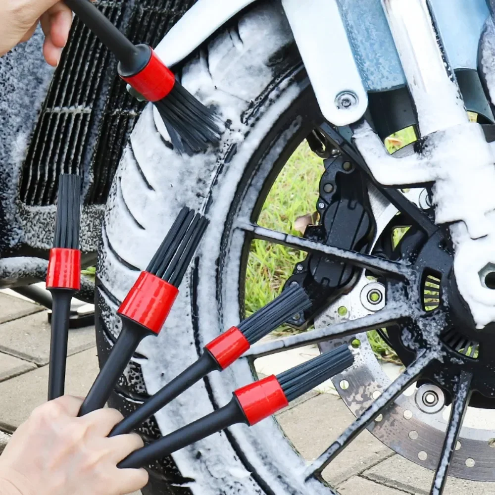 Motorcycle wheel hub gap details Cleaning brush Tire brush cleaning rim gap special brush car wash brush tool thumbnail 3