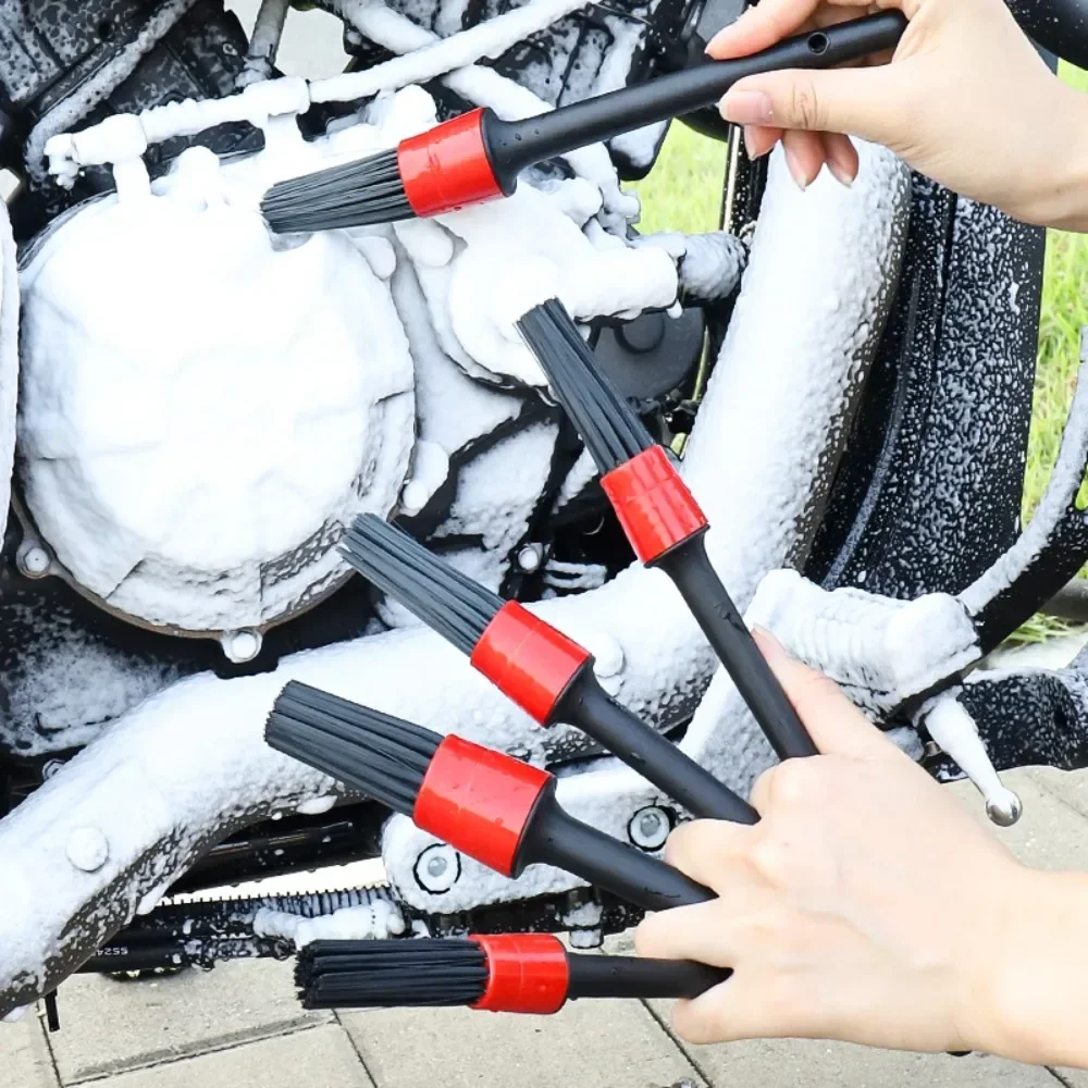 Motorcycle wheel hub gap details Cleaning brush Tire brush cleaning rim gap special brush car wash brush tool thumbnail 4