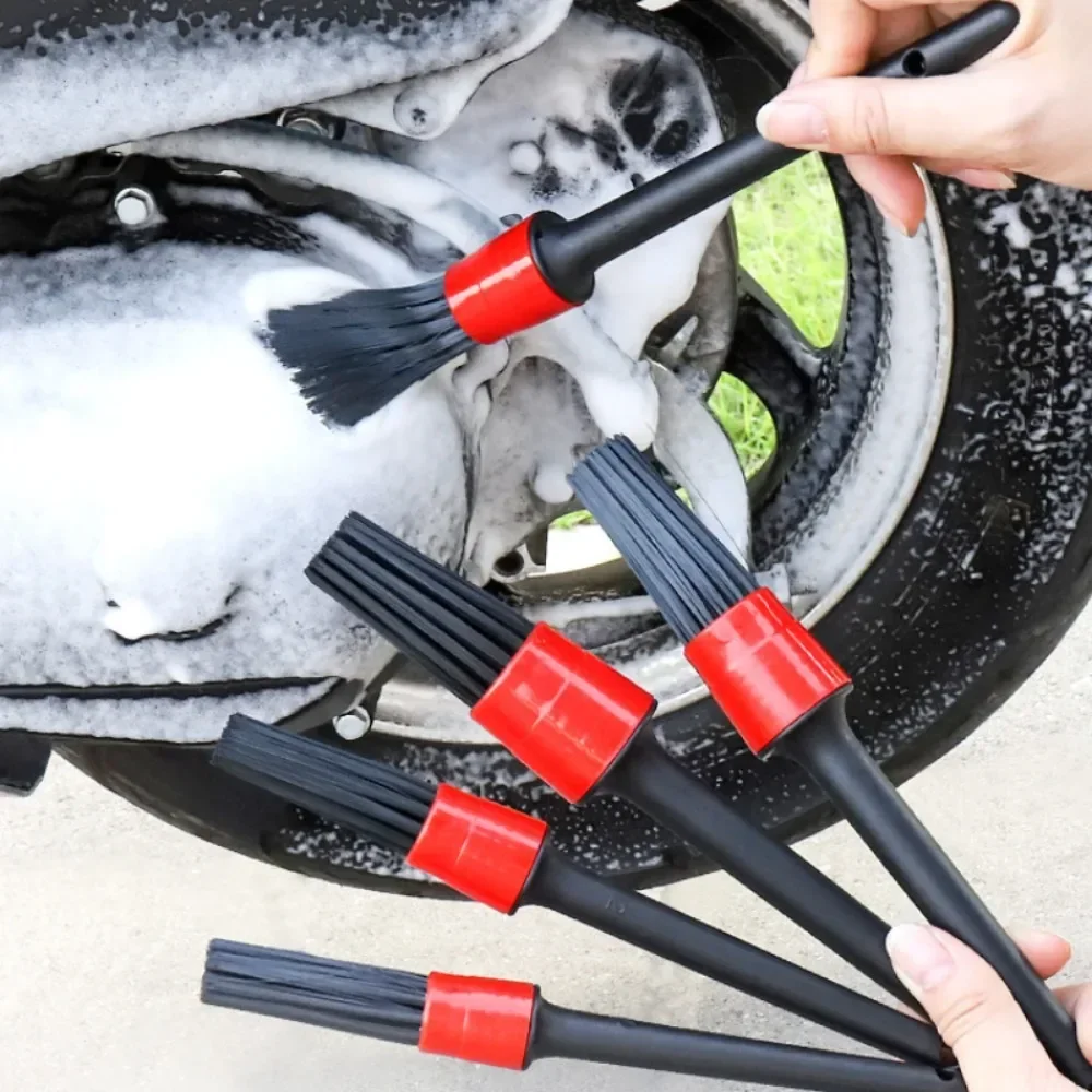 Motorcycle wheel hub gap details Cleaning brush Tire brush cleaning rim gap special brush car wash brush tool thumbnail 2