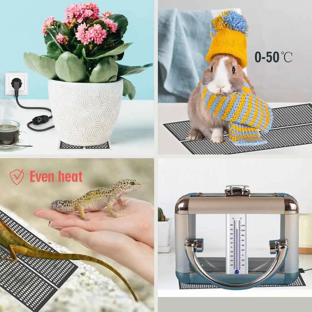 5-20W Reptile Heat Mat Plants Heating Pad with Temperature Control Indoor Garden Greenhouse Seedling Aquarium Terrarium Heater thumbnail 6