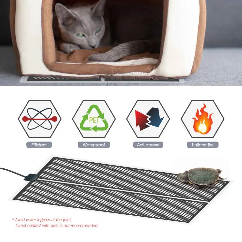 5-20W Reptile Heat Mat Plants Heating Pad with Temperature Control Indoor Garden Greenhouse Seedling Aquarium Terrarium Heater thumbnail 3