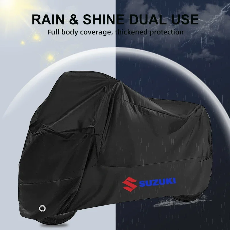 Motorcycle Cover Waterproof Outdoor Uv Protector Rain Dustproof Covers Scooter For SUZUKI VSTROM DL250 DL650 V-Strom DL1000 thumbnail 4