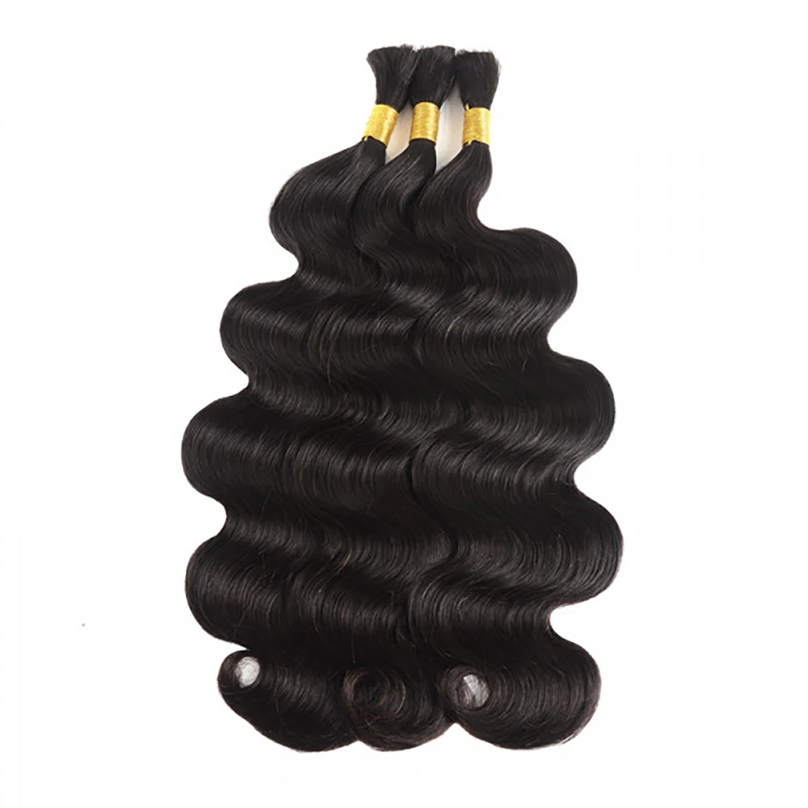 Human Braiding Hair Body Wave Bulk Human Hair For Braiding No Weft 10A Brazilian Curly Human Hair Extensions For Boho Braids thumbnail 6