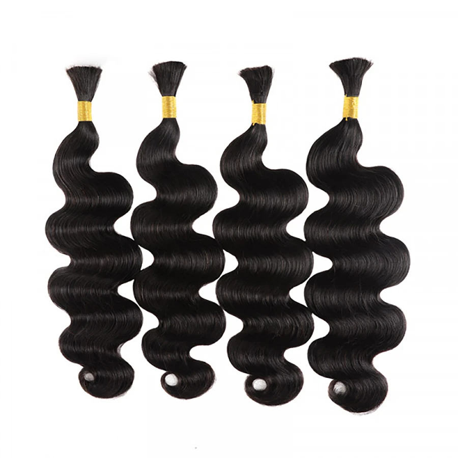 Human Braiding Hair Body Wave Bulk Human Hair For Braiding No Weft 10A Brazilian Curly Human Hair Extensions For Boho Braids thumbnail 5
