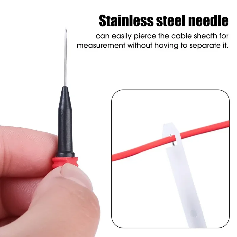 30V Diagnostic Tools Multimeter Test Lead Extention Back Piercing Needle Tip Probes Autotools Automotive Kit Machine 0.7MM thumbnail 4