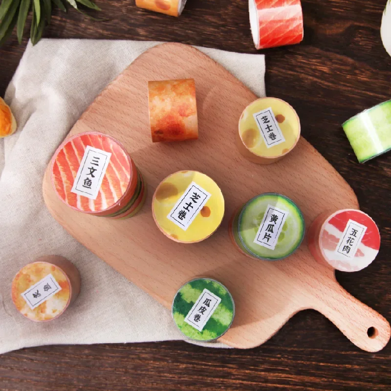 Life Fresh Food Rolls and Paper Tape Cute and Easy To Tear DIY Bookkeeping Materials Decorative Stickers Stationery thumbnail 6