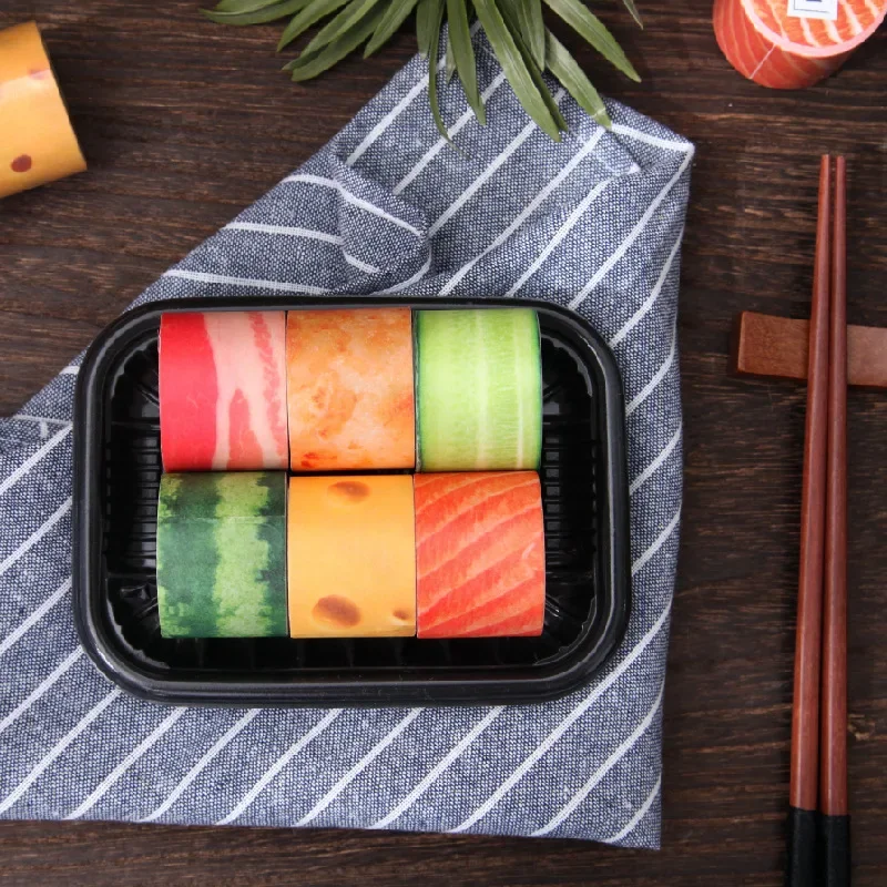 Life Fresh Food Rolls and Paper Tape Cute and Easy To Tear DIY Bookkeeping Materials Decorative Stickers Stationery thumbnail 2