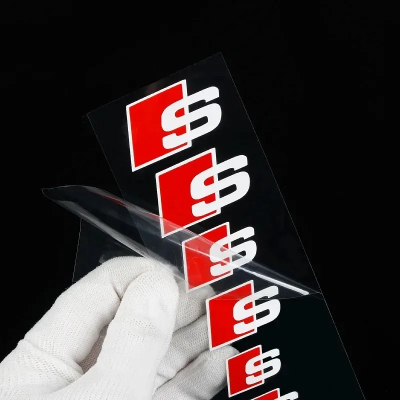 6Pc Car Brake Caliper Sticker High Temperature Waterproof Decal for Audi S3 S5 S1 S4 S2 S6 RS3 RS4 RS5 RS6 RS8 B8 B6 TT A3 A4 A5 thumbnail 5