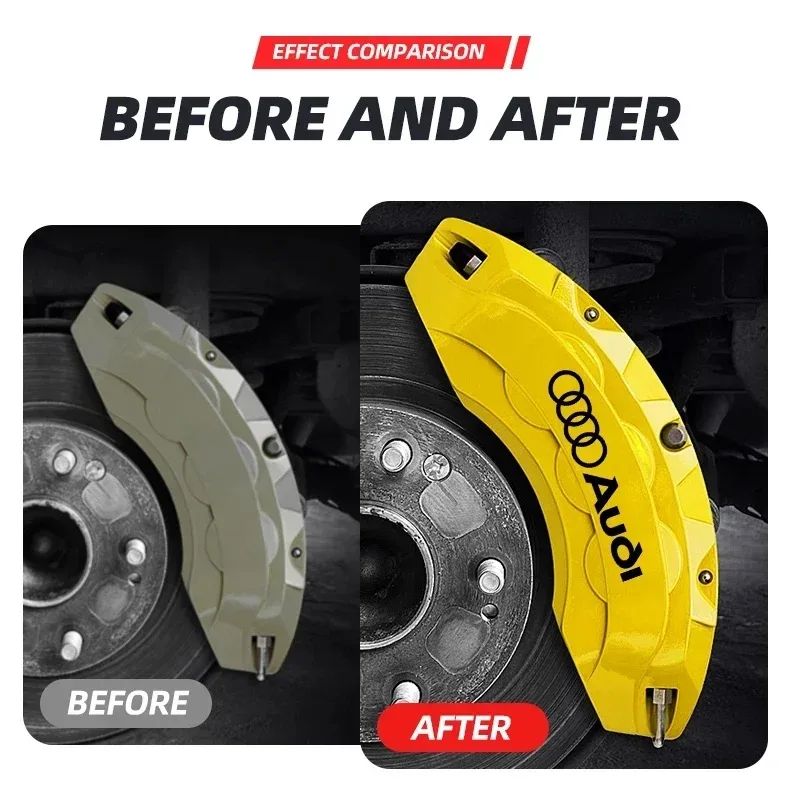 6Pc Car Brake Caliper Sticker High Temperature Waterproof Decal for Audi S3 S5 S1 S4 S2 S6 RS3 RS4 RS5 RS6 RS8 B8 B6 TT A3 A4 A5 thumbnail 3