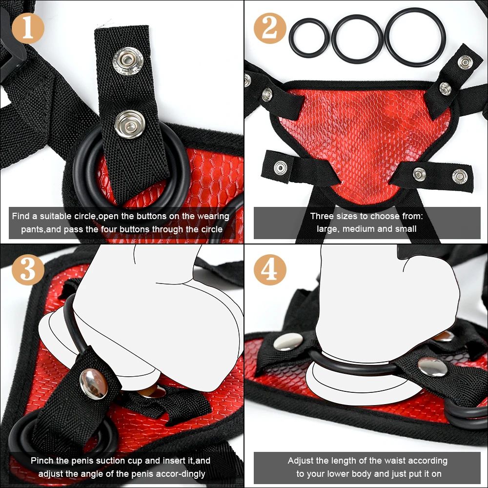 Adjustable Strap On Harness Wearable Strapless Pegging Harness for Couples Lesbian Adult Sex Toy Suitable for Most Dildo Panties thumbnail 5