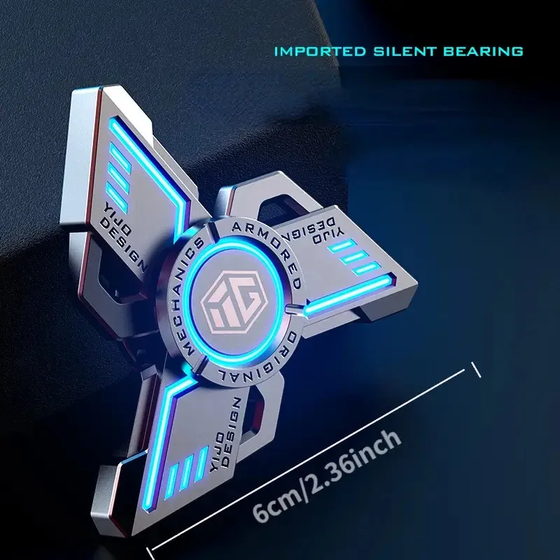 Antistress EDC Luminous Fidget Spinners Alloy Metal Hand Spinner Noctilucent Gyro Stress Relief Toys For Adult Kid Toys thumbnail 3