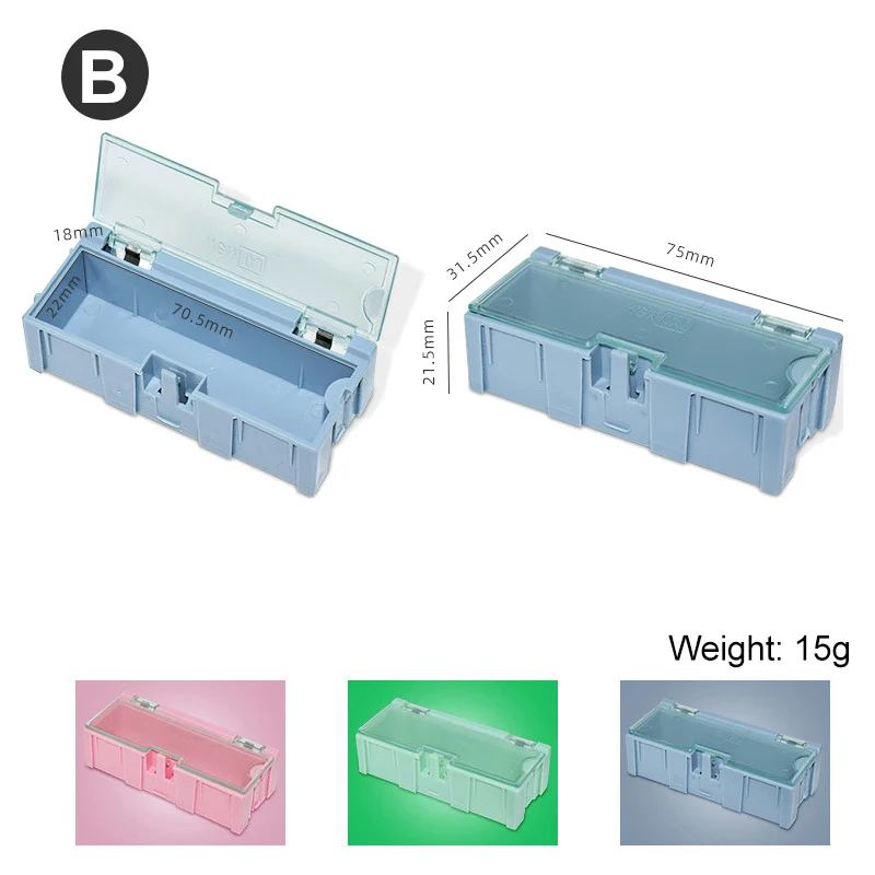 SMD SMT Electronic IC Component Containe,Electronic Parts Box,Small Resistance Storage ,Mobile Chip Classification Organizer thumbnail 4