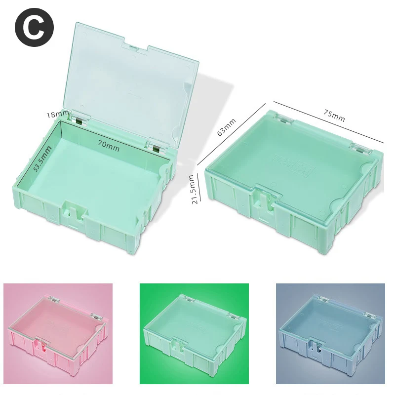 SMD SMT Electronic IC Component Containe,Electronic Parts Box,Small Resistance Storage ,Mobile Chip Classification Organizer thumbnail 5