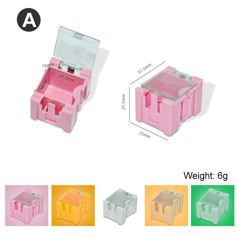SMD SMT Electronic IC Component Containe,Electronic Parts Box,Small Resistance Storage ,Mobile Chip Classification Organizer thumbnail 2