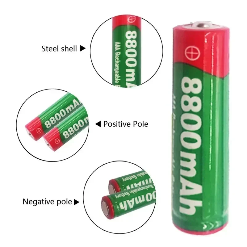 NEW 8800mAh Rechargeable Battery AAA  Alkalinity Battery 1.5 V AAA Battery for Clocks Mice Computers Toys So on thumbnail 2