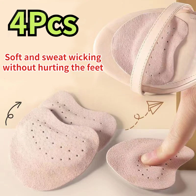 2Pair Ladies Sandal Forefoot Cushion High Heel NonSlip FootCare Insole Self Adhesive Stickers ShoeCushion Heel Inserts for Women thumbnail 2