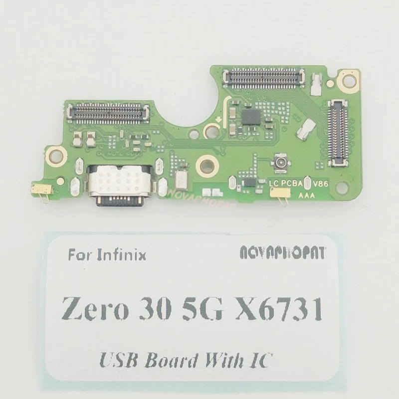 For Infinix Zero 30 4G X6731B 5G X6731 USB Dock Charger Port Plug Headphone Audio Jack Microphone Charging SIM Board With IC thumbnail 4