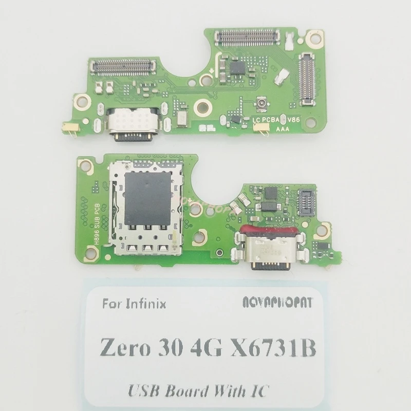 For Infinix Zero 30 4G X6731B 5G X6731 USB Dock Charger Port Plug Headphone Audio Jack Microphone Charging SIM Board With IC thumbnail 2