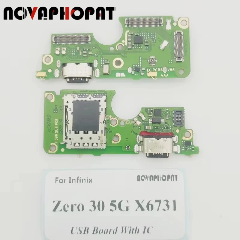 For Infinix Zero 30 4G X6731B 5G X6731 USB Dock Charger Port Plug Headphone Audio Jack Microphone Charging SIM Board With IC