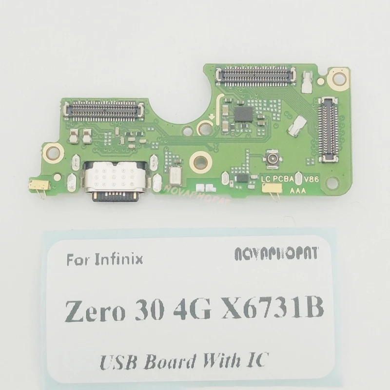For Infinix Zero 30 4G X6731B 5G X6731 USB Dock Charger Port Plug Headphone Audio Jack Microphone Charging SIM Board With IC thumbnail 3