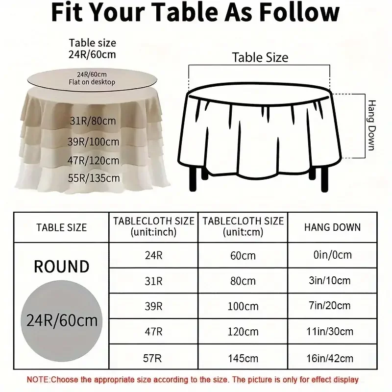 Transparent round plastic tablecloth protective sleeve, waterproof and oil proof PEVA tablecloth thumbnail 3
