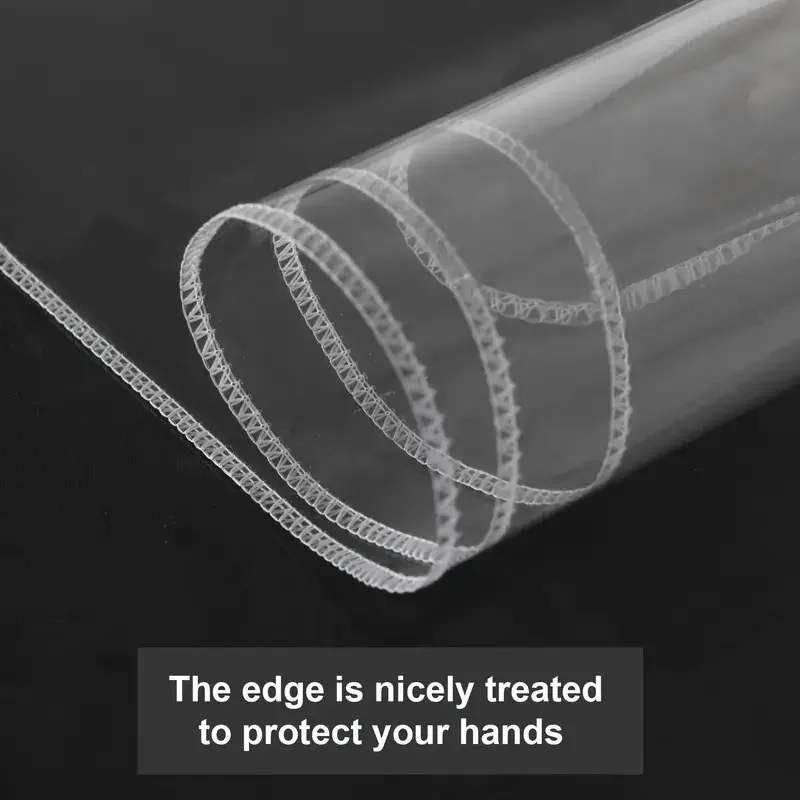 Transparent round plastic tablecloth protective sleeve, waterproof and oil proof PEVA tablecloth thumbnail 5