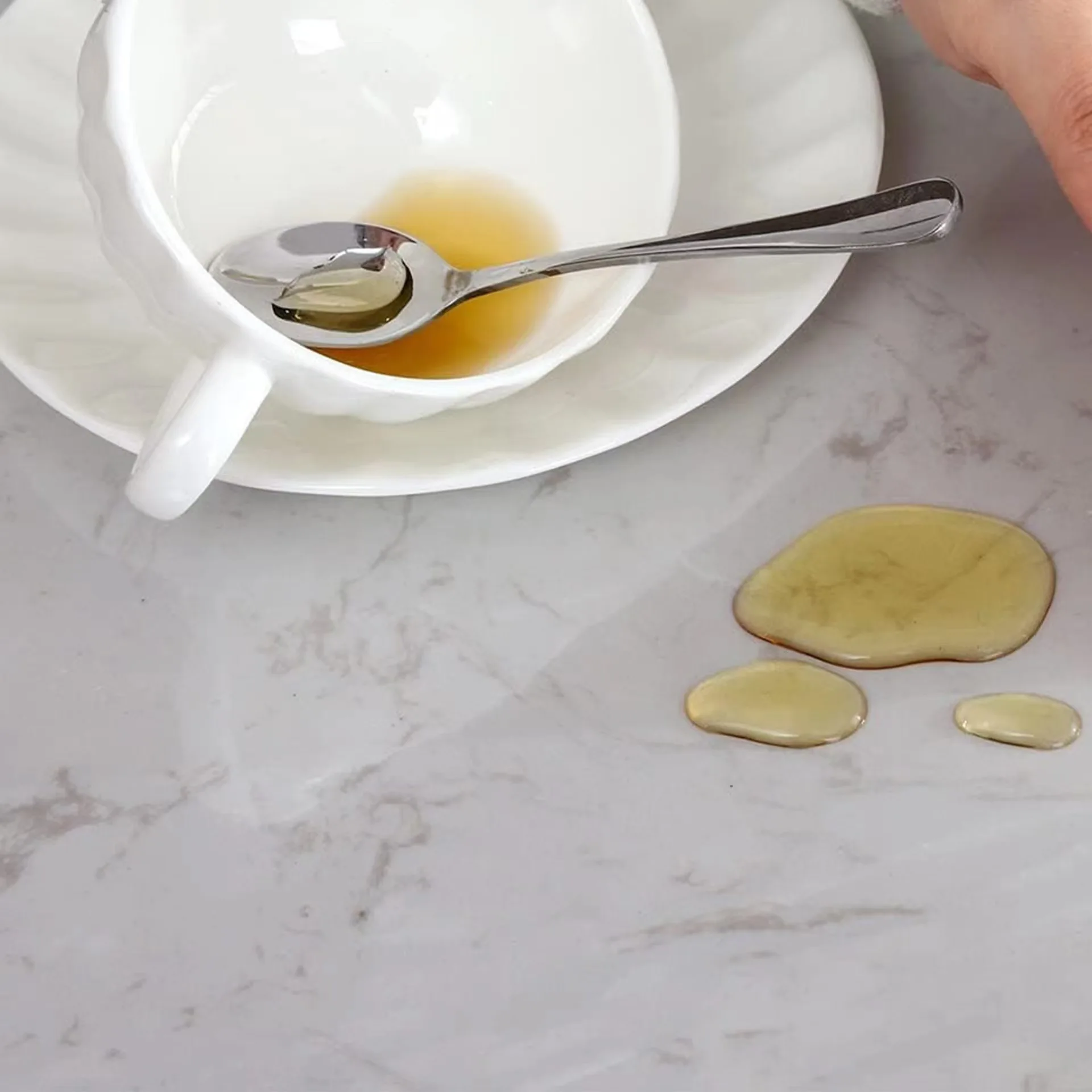 Transparent round plastic tablecloth protective sleeve, waterproof and oil proof PEVA tablecloth thumbnail 6
