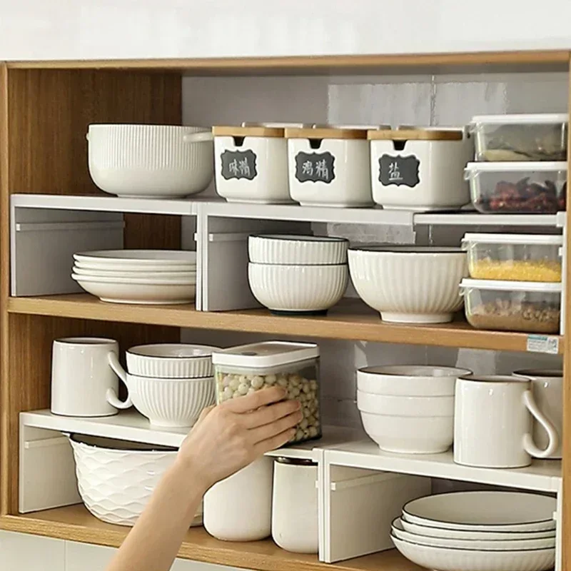 Kitchen Cupboard Organizer Retractable Cabinet Shelf Seasoning Bottle Spice Rack Dish Shelf Kitchen Accessories Storage Rack thumbnail 6