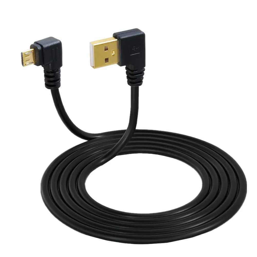 Gold Plated 15CM Short 90 Degree USB 2.0 To Micro USB B Male Cable Gold Plated Right Angle Data Sync And Charge Extender Lead thumbnail 4