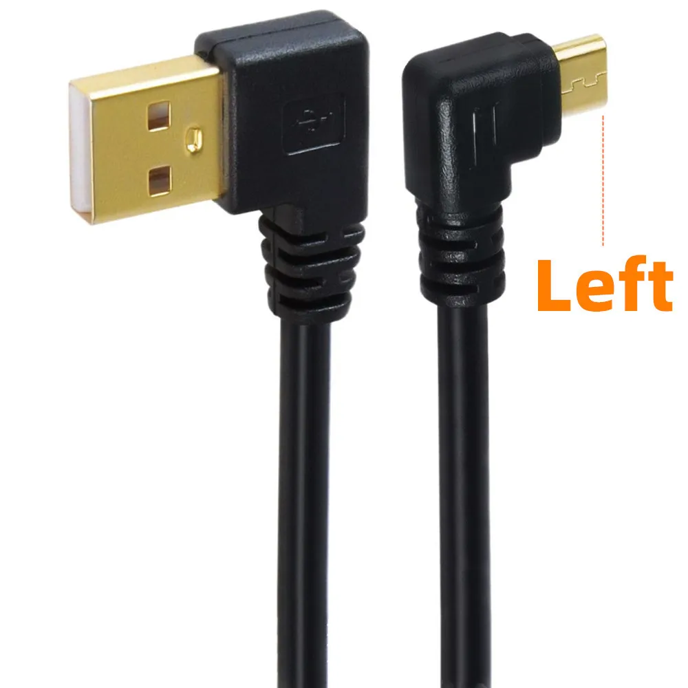 Gold Plated 15CM Short 90 Degree USB 2.0 To Micro USB B Male Cable Gold Plated Right Angle Data Sync And Charge Extender Lead thumbnail 6