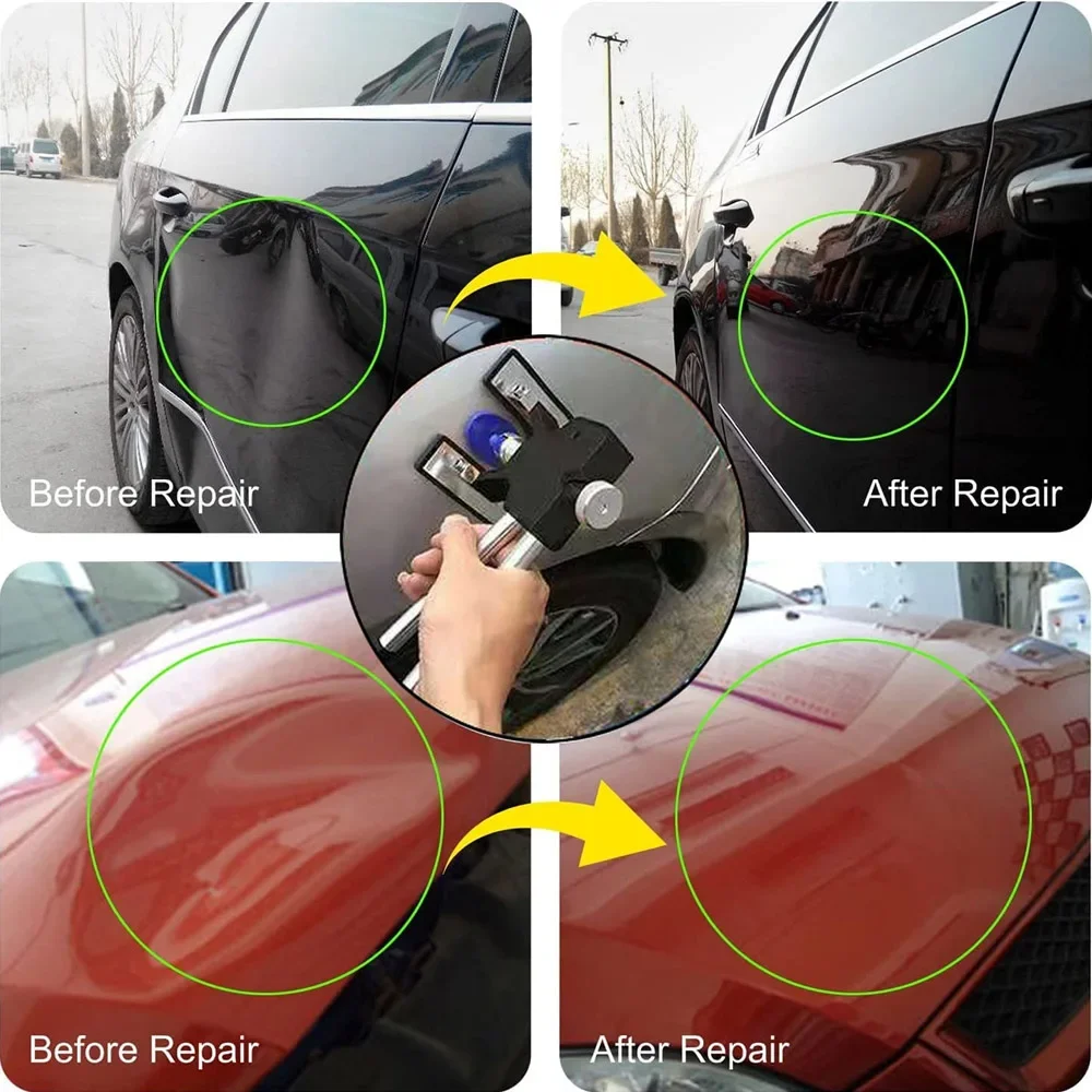 Car Dent Puller Paintless Suction Cup Lifter Repair Tools Kit Auto Body Dent Removal Kit for Auto Hail Dent Removal Workshops thumbnail 2