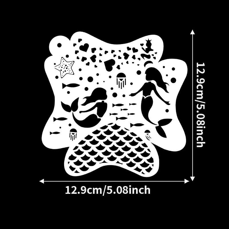 YOMDID 22pcs Painted Hollow Templates DIY Facial Painted Decorative Stencil Graffiti Drawing Tools Makeup Handmade Supplies thumbnail 6