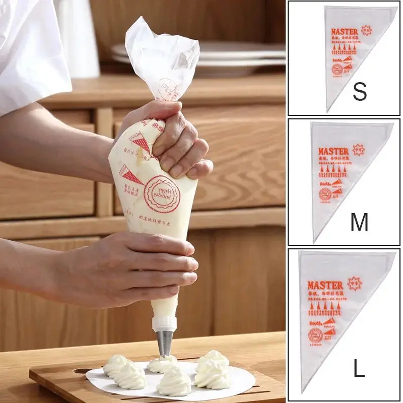 Disposable Cream Pastry Bags Cake Piping Bag Decorating Tool Cupcake Piping Kitchen Baking Accessories 200 /100/50/20Pcs thumbnail 4