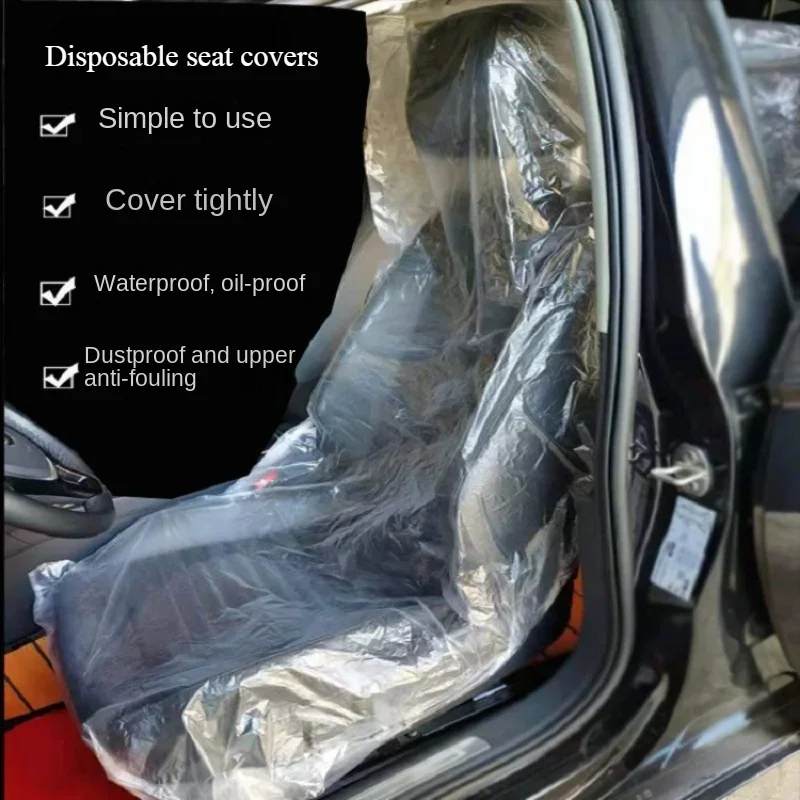 50Pcs Disposable Car Seat Covers Protective Cover for Beauty Repair Waterproof Care Cleaning Beauty Car Seat Protector Universal thumbnail 3