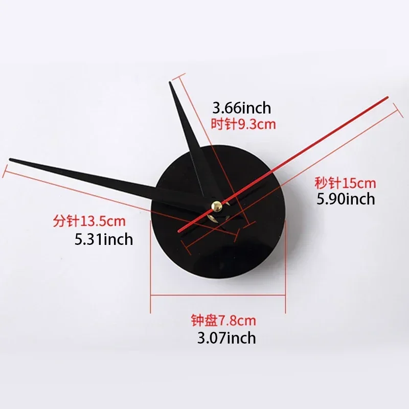 Large Size 3D DIY Silent Wall Clock Black/Gold/Silver Simple Modern Punch-Free Wall Sticker Clock thumbnail 6