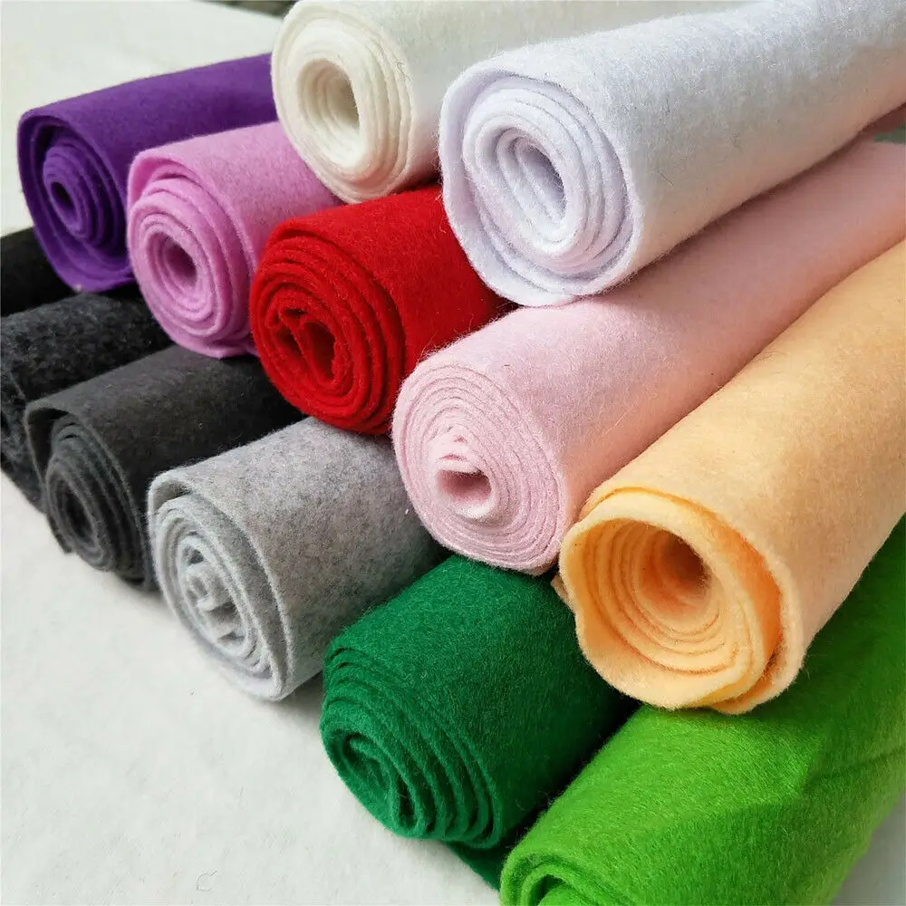 90*90cm Big Size Soft Felt Fabric Non-Woven DIY Sewing Dolls Toy Crafts Accessories Handmade Material thumbnail 5