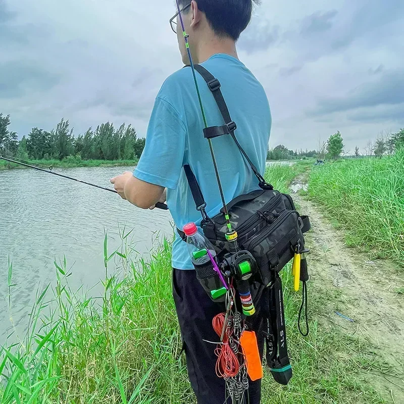 Multifunctional Fishing Tackle, Shoulder Bag, Storage Bag, Portable Fishing Rod Holder, Outdoor Sports Bag, Flying Fishing thumbnail 6