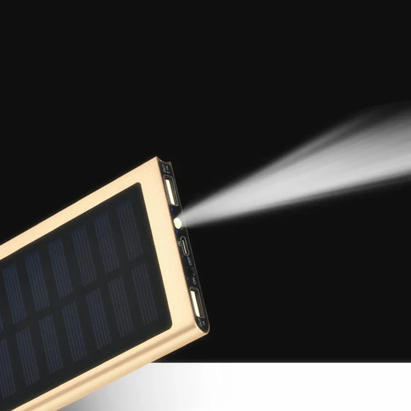 20000mAh Solar Power Bank LED Digital Display Phone External Battery Poverbank For Xiaomi iPhone Huawei Mobile Phone Powerban thumbnail 4